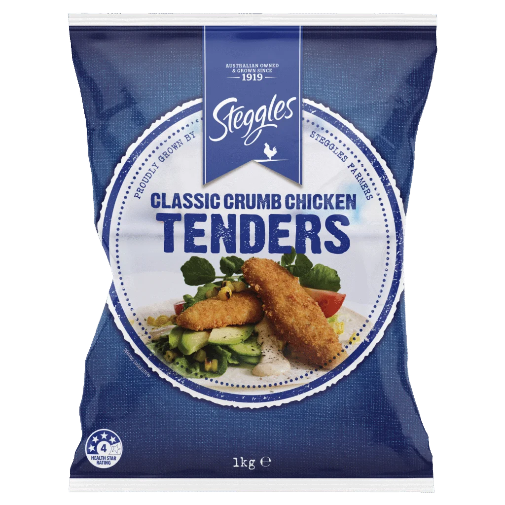 Steggles Crumbed Chicken Breast Tenders 1kg | Gulli Food Distributors